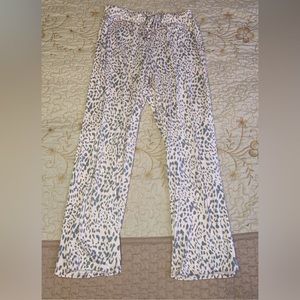 Soft pink cheetah print pajama pants